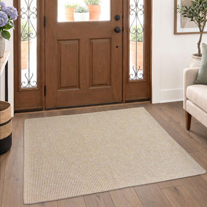 EARTHALL Washable Area Rug, Non Slip Entryway Rug, 4x6 Ft, Sand/Beige