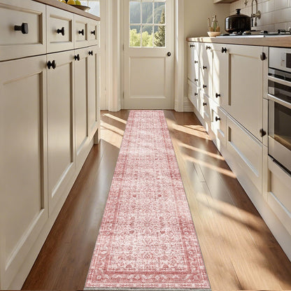 OPPODREAM Vintage Blue Area Rugs 5x7, Washable Rug for Living Room