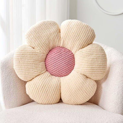 Kcvvcr Flower Throw Pillow, Soft White 14.9" Shaped Floor Pillow for Home Decor, Cute Aesthetic Plush Decorative Pillows for Bed, Sofa, Couch