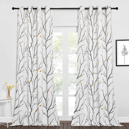 NICETOWN Grey Blackout Striped Pattern Curtains for Living Room, 52 x 84