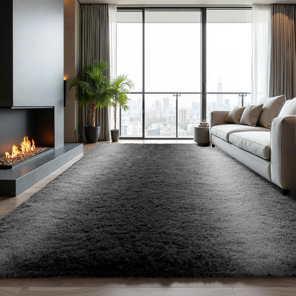 Zentavio 5x8 Area Rugs for Bedroom Fluffy Rugs for Living Room Carpet Large Fuzzy Soft Shag Aesthetic Plush High Pile Gray Throw Rug for Nursery Kids Room Dorm Waved Grey