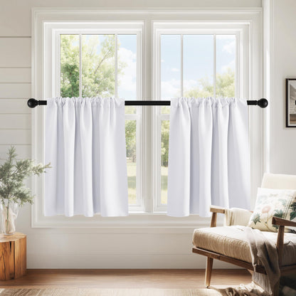 PONY DANCE Black Out Curtains 72 inch Long, Black, 2 Panels