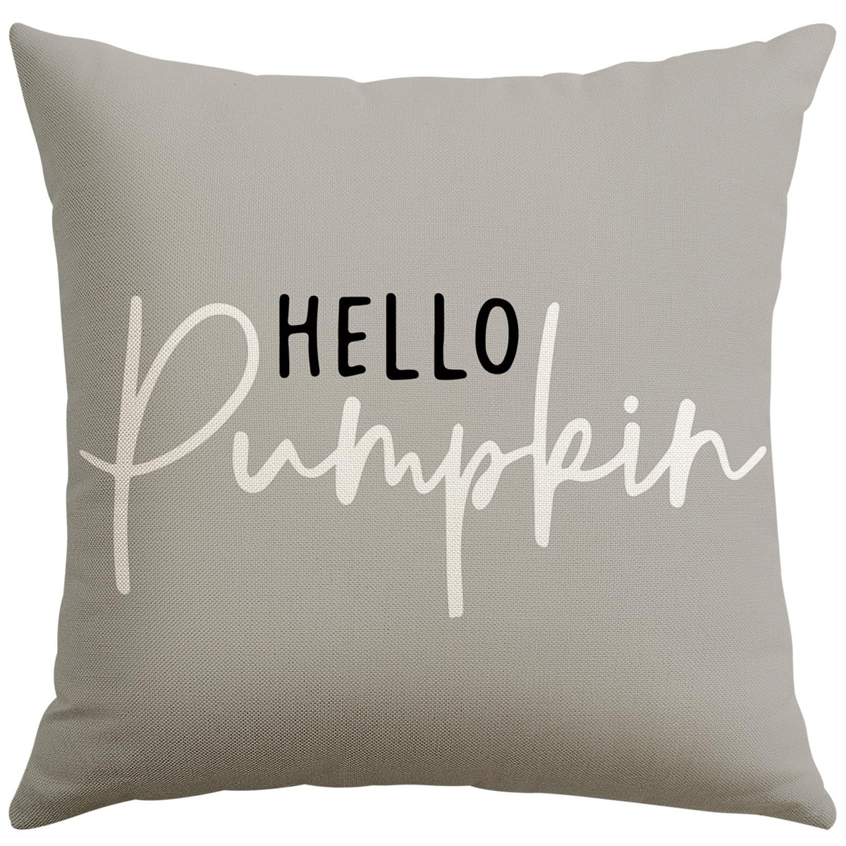 Artscope Hello Pumpkin Beige Lumbar Throw Pillow Cover 12x20 Inch Fall Decoration Cushion Cover Thanksgiving Farmhouse Pillow Case for Home Sofa Couch Decor