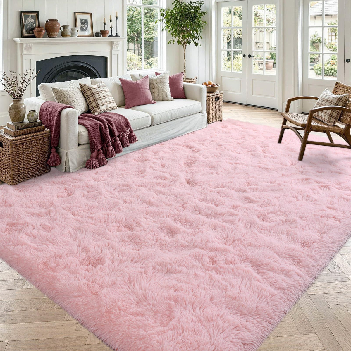Noahas 2x6 Black Fluffy Soft Runner Rug Non-Slip for Bedroom Dorm Hallway