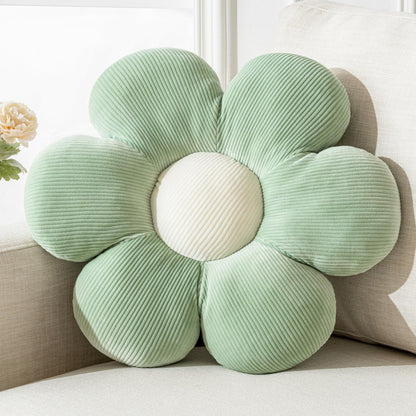 Flower Pillow,15.75" Daisy Pillow White Decorative Pillows