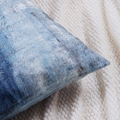Blue and Grey Abstract Art Artwork Pillow Cover, Gallery Modern Decorative Throw Pillows Cushion Cover for Bedroom Sofa Living Room 18 x 18 Inch Set of 2