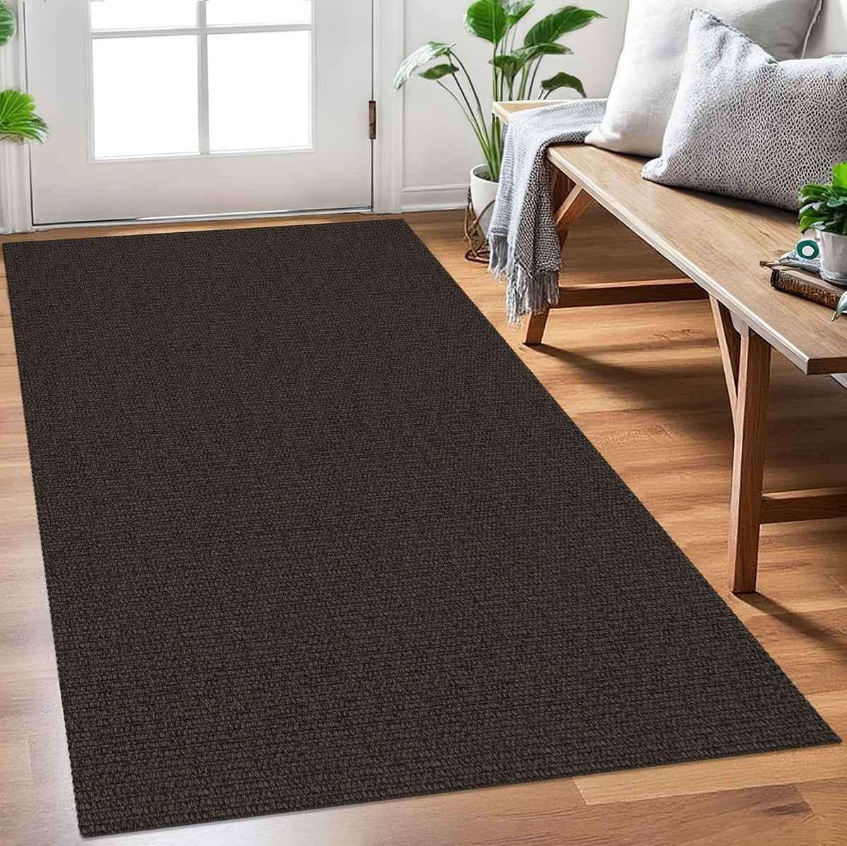 EARTHALL Washable Area Rug, Non Slip Entryway Rug, 4x6 Ft, Sand/Beige