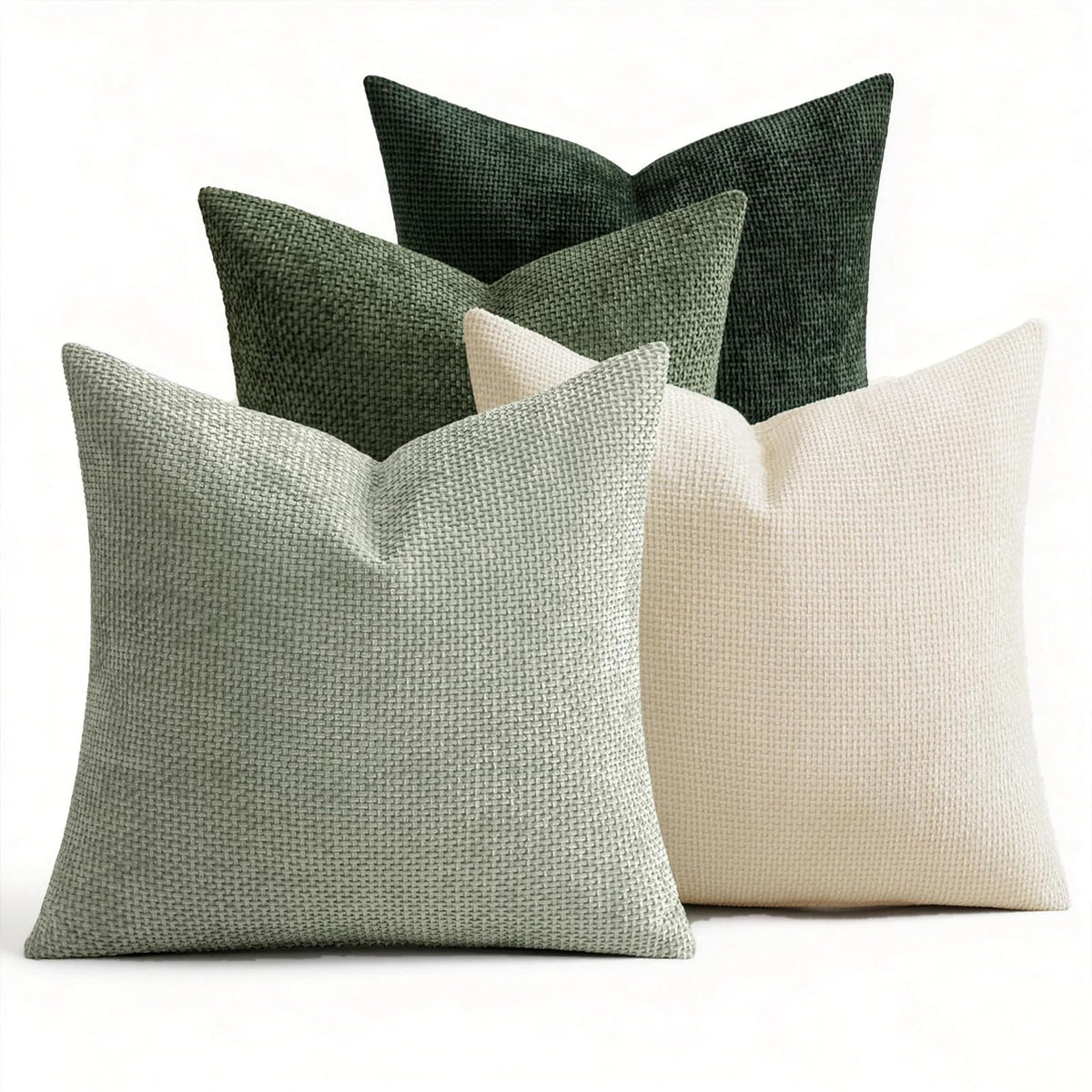 ZONYO Throw Pillow Covers 18x18 Set of 4, Soft Plush Chenille Decorative Fade Resistant Washable Cushion Covers for Couch Sofa Bed, Navy Blue Boho Farmhouse Coastal,Living Room, Bedroom Decor