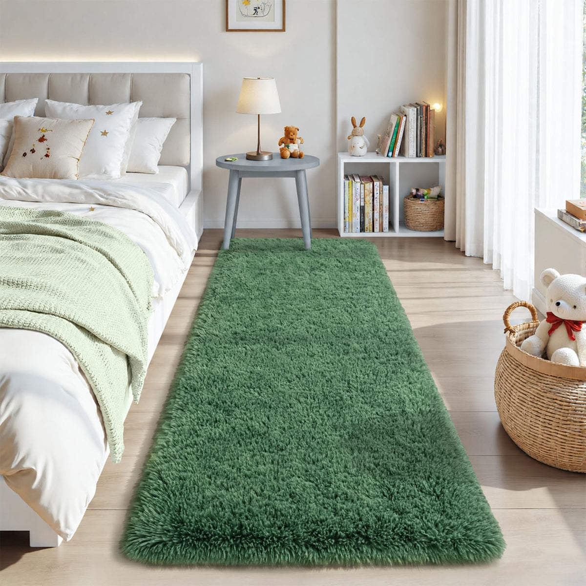 Zentavio 5x8 Area Rugs for Bedroom Fluffy Rugs for Living Room Carpet Large Fuzzy Soft Shag Aesthetic Plush High Pile Gray Throw Rug for Nursery Kids Room Dorm Waved Grey