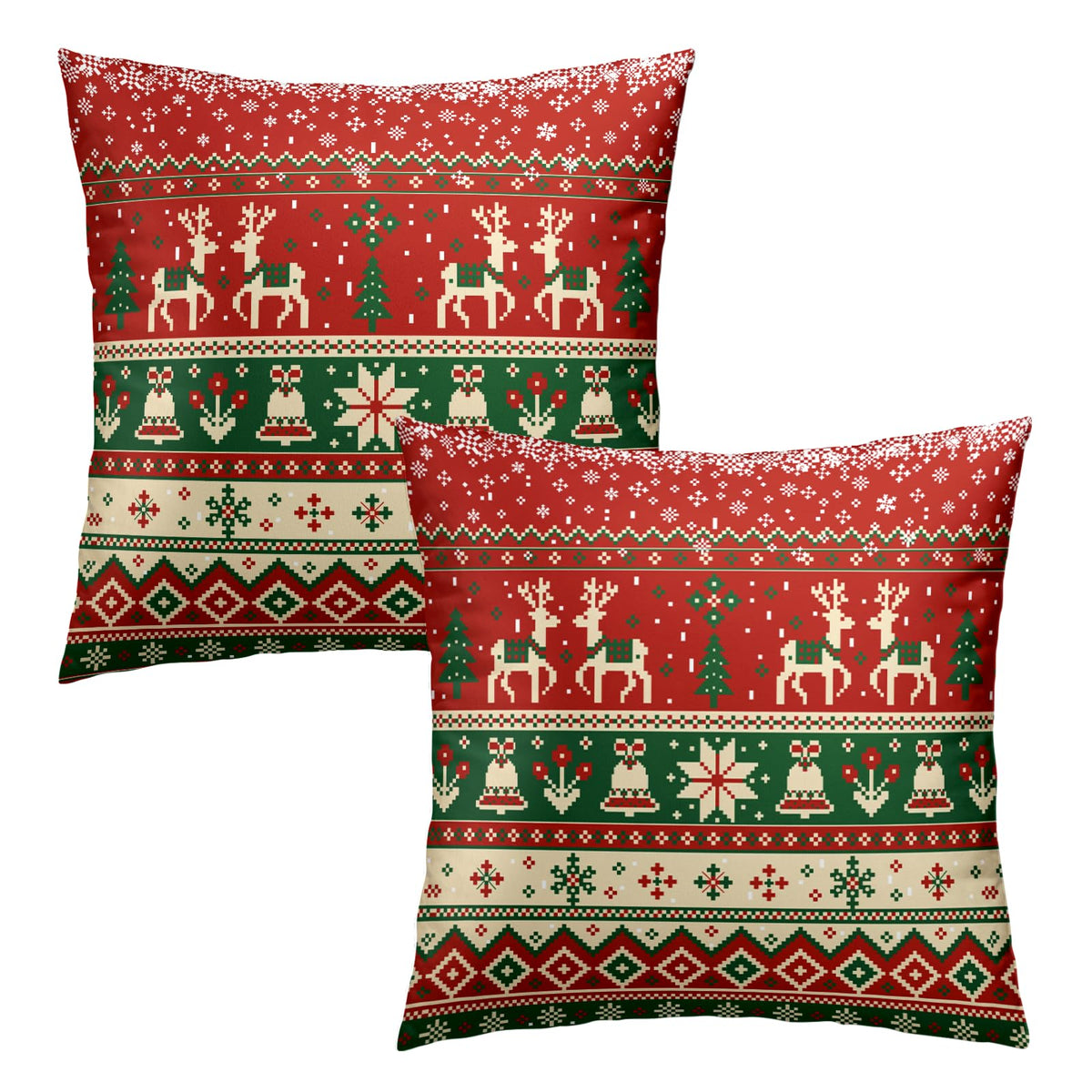 Fall Pillow Covers Autumn Leaf Throw Pillow Covers 18x18 Set of 2 Bohemian Floral Pillow Cases Thanksgiving Berry Pinecones Cushion Cases for Home Farmhouse Sofa Couch Patio