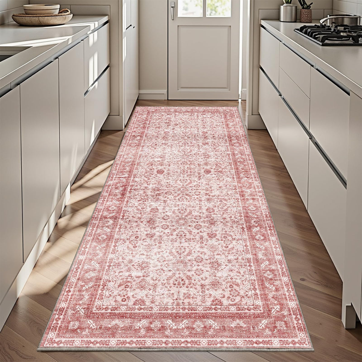 OPPODREAM Vintage Blue Area Rugs 5x7, Washable Rug for Living Room