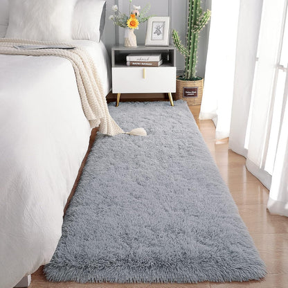 Chicrug Soft Runner Rug for Bedroom Living Room Plush Fluffy Rugs 2x6