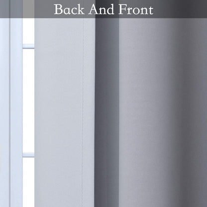 SimpleHome Ombre Black to Grey White Curtains for Living Room 52Wx84L