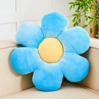 Kcvvcr Flower Throw Pillow, Soft White 14.9" Shaped Floor Pillow for Home Decor, Cute Aesthetic Plush Decorative Pillows for Bed, Sofa, Couch