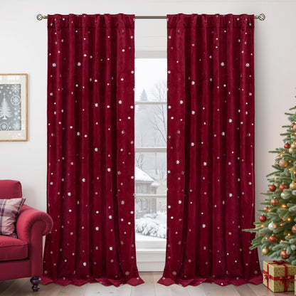 BGment Olive Green Velvet Blackout Curtains 52 x 84 Inch Length, 2 Panels
