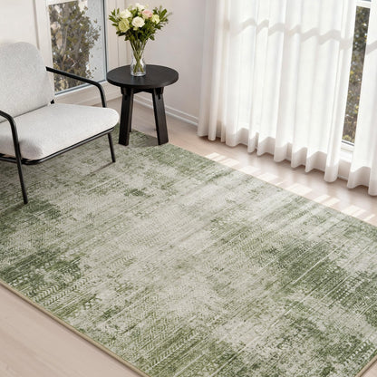 5x7 Area Rugs for Living Room Machine Washable Rug Distressed Indoor Carpet Neutral Moroccan Boho Rug Ultra Soft Area Rug for Bedroom Dining Room Playroom Office, Grey