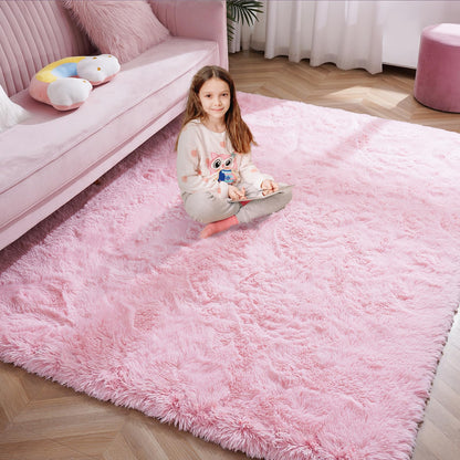 Softlife Rugs for Bedroom 4x5.3 Feet Purple Area Rug for Living Room Super Soft Shaggy Rugs for Dorm Fluffy Fuzzy Carpets Long Plush Bedside Rug Nursery Girls Boys Kids Room Home Christmas Decoration