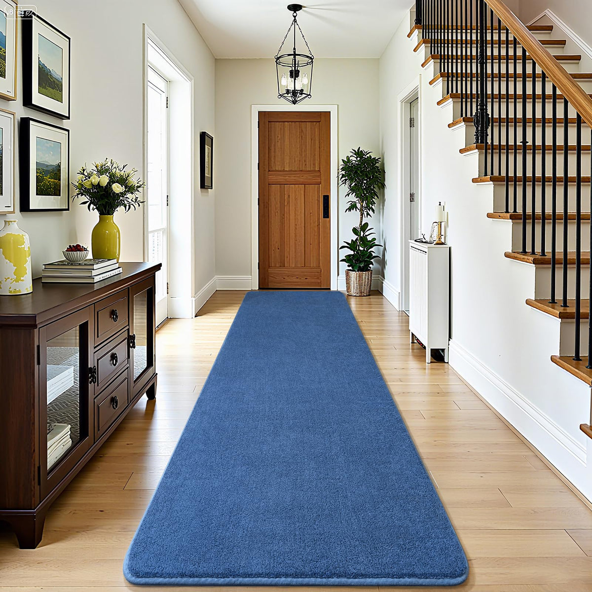 Amearea Modern Area Rugs for Bedroom Living Room, 4x6 Blue Memory Foam Rug