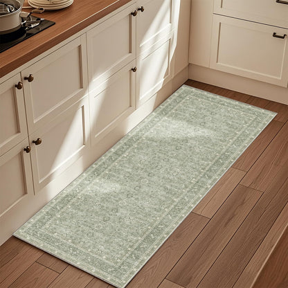 OPPODREAM Vintage Blue Area Rugs 5x7, Washable Rug for Living Room