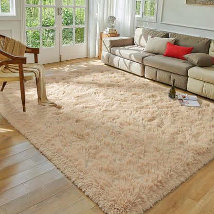 Softlife Rugs for Bedroom 4x5.3 Feet Purple Area Rug for Living Room Super Soft Shaggy Rugs for Dorm Fluffy Fuzzy Carpets Long Plush Bedside Rug Nursery Girls Boys Kids Room Home Christmas Decoration