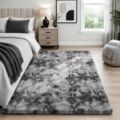 Ophanie Small Rug Upgrade Non Slip Throw Bedside Area Rugs, Fluffy Soft Grey Mini Bedroom Carpet, Affordable Door Entryway Indoor Inside Front Entrance Dog 2x3 Mat, Home Decor Aesthetic, Nursery