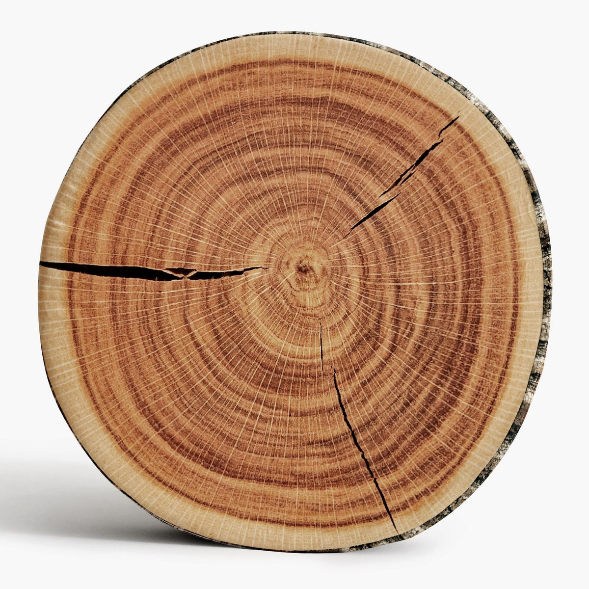 HYSEAS Decorative Round Throw Pillow, 3D Digital Print Comfortable Funny Cute Wood Log Pillow Circle Seating Floor Cushion for Home, Couch, Sofa, Bedroom, Stump, 14 x 2.75 Inch, 1 Pack