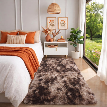 Fluffy Grey Rug for Bedroom 4x6, Modern Area Rugs for Kids Room Living Room
