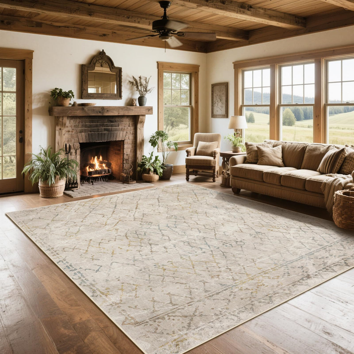 Washable Rugs 5x7 Area Rugs for Living Room,Bedroom,Dining Room Carpet