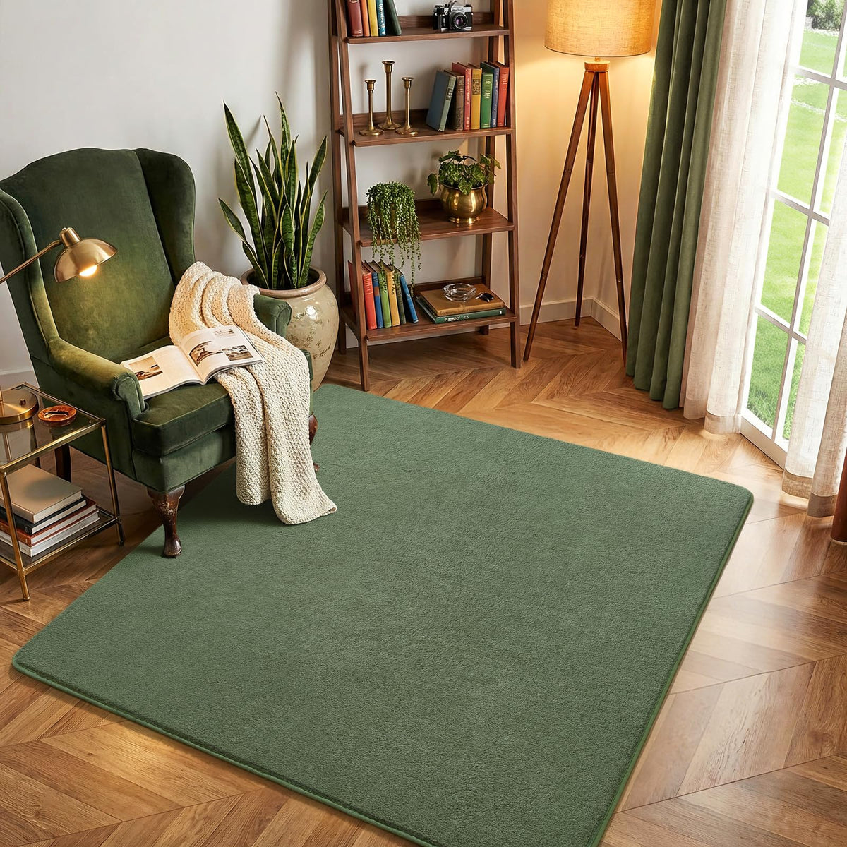 Amearea Modern Area Rugs for Bedroom Living Room, 4x6 Blue Memory Foam Rug