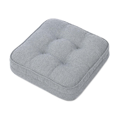 GOFORIT Chair Cushions,Tufted Shredded Memory Foam Chair Pads, Non-Slip Seat Cushions with Removable Cover, 16'' x 16'', Beige