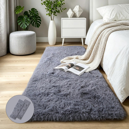 Pink Fluffy 4x6 Area Rugs for Bedroom Girls, Plush Washable Carpet