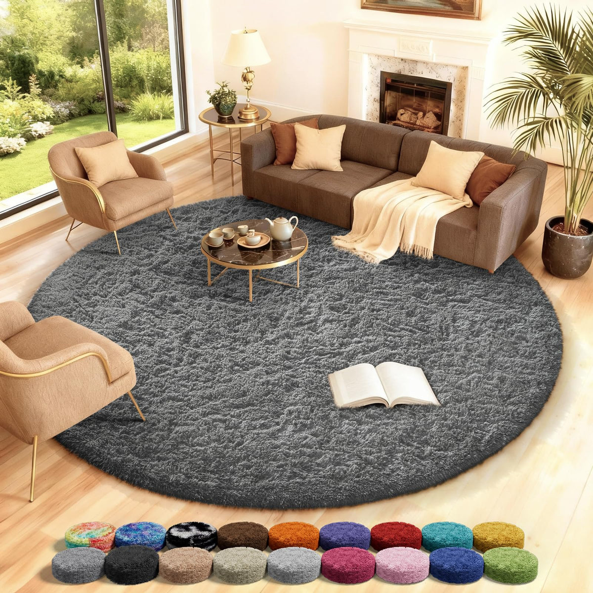 Ophanie Small Rug Upgrade Non Slip Throw Bedside Area Rugs, Fluffy Soft Grey Mini Bedroom Carpet, Affordable Door Entryway Indoor Inside Front Entrance Dog 2x3 Mat, Home Decor Aesthetic, Nursery