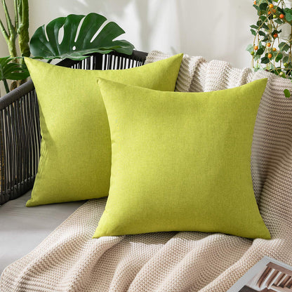 MIULEE Decorative Outdoor Pillow Covers Euro Waterproof 24x24 Beige
