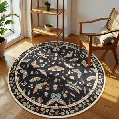Lahome Bug Washable Area Rugs 5x7, Soft Green Rug for Living Room Bedroom