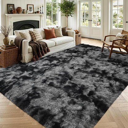 Noahas 2x6 Black Fluffy Soft Runner Rug Non-Slip for Bedroom Dorm Hallway