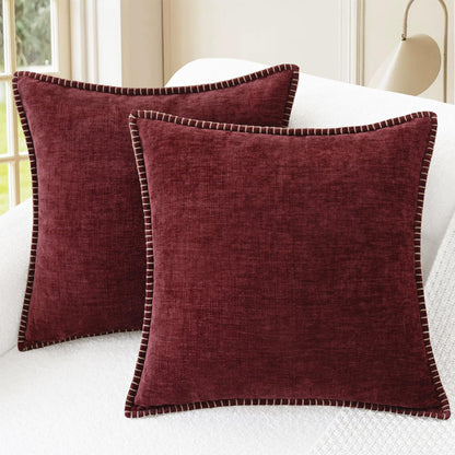 CaliTime Decorative Couch Throw Pillow Covers 18 X 18 Inches Smoke Blue