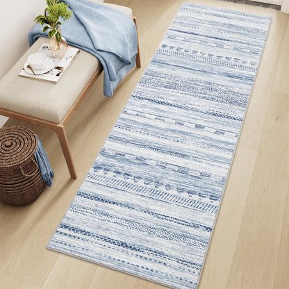 5x7 Area Rugs for Living Room Machine Washable Rug Distressed Indoor Carpet Neutral Moroccan Boho Rug Ultra Soft Area Rug for Bedroom Dining Room Playroom Office, Grey