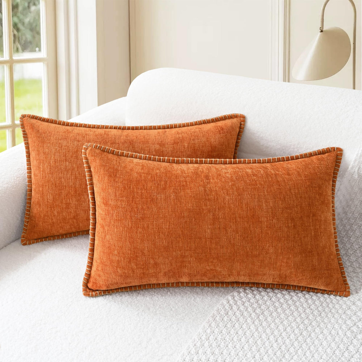 CaliTime Decorative Couch Throw Pillow Covers 18 X 18 Inches Smoke Blue
