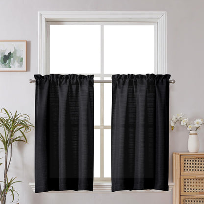 Chyhomenyc White Curtains 84 Inch Length 2 Panels 40Wx84L inches