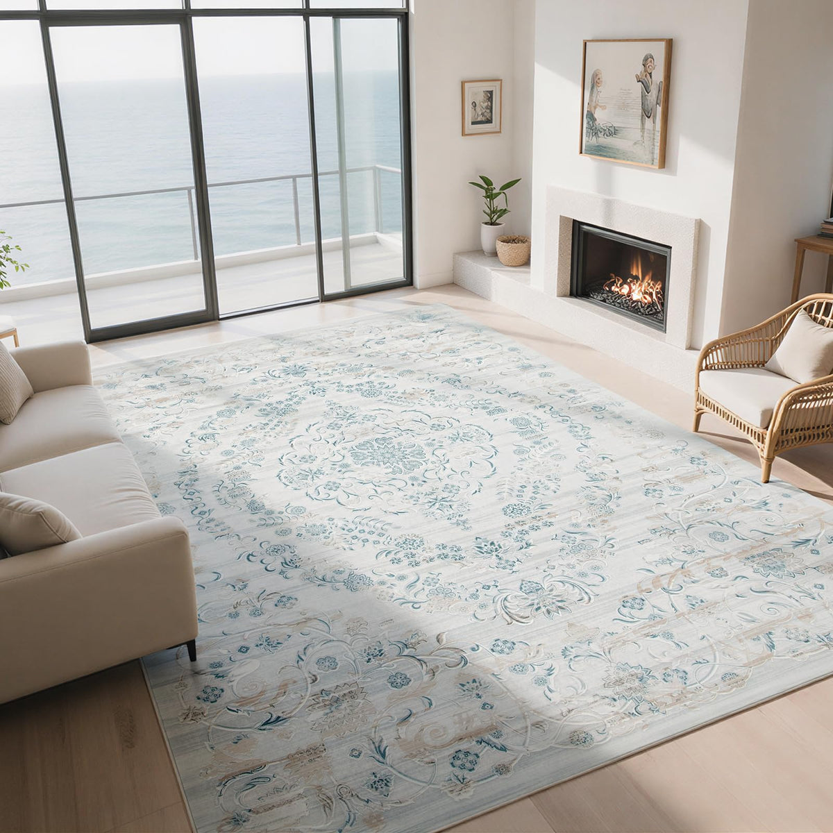 Washable Rugs 8x10 Area Rugs for Living Room,Bedroom,Dining Room,Nursery