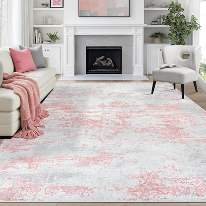 8x10 Area Rugs for Living Room Washable Bedroom Dining Room Blue Grey