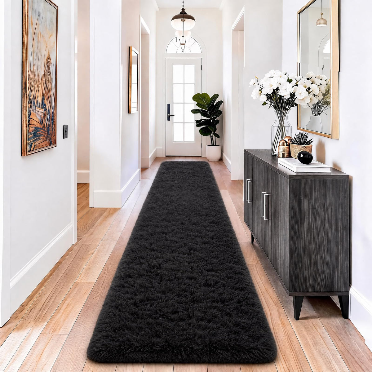 Ophanie Small Rug Upgrade Non Slip Throw Bedside Area Rugs, Fluffy Soft Grey Mini Bedroom Carpet, Affordable Door Entryway Indoor Inside Front Entrance Dog 2x3 Mat, Home Decor Aesthetic, Nursery