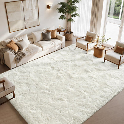 Zentavio 5x8 Area Rugs for Bedroom Fluffy Rugs for Living Room Carpet Large Fuzzy Soft Shag Aesthetic Plush High Pile Gray Throw Rug for Nursery Kids Room Dorm Waved Grey