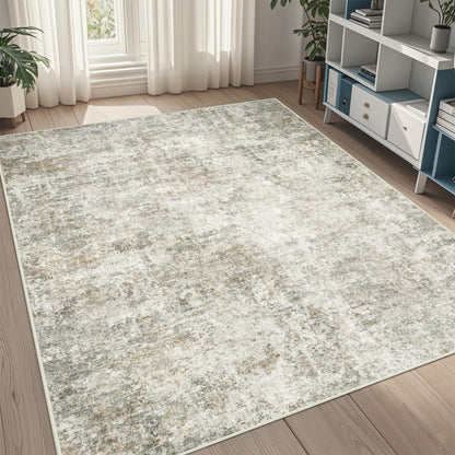 8x10 Area Rugs for Living Room Washable Bedroom Dining Room Blue Grey