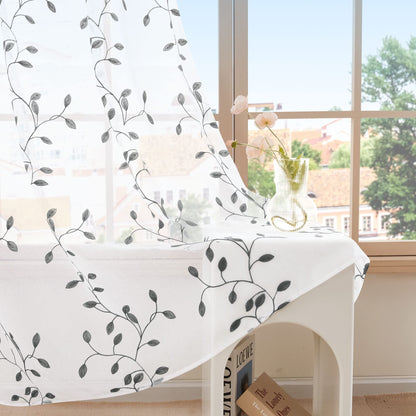 Deconovo Light Filtering Sheer Curtains 72 Inches Long for Living Room