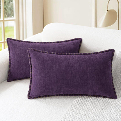 CaliTime Decorative Couch Throw Pillow Covers 18 X 18 Inches Smoke Blue