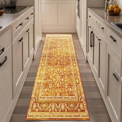 OPPODREAM Vintage Blue Area Rugs 5x7, Washable Rug for Living Room