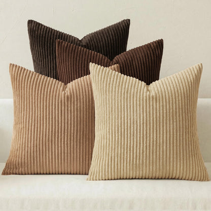 MIULEE Soft Corduroy Decorative Throw Pillow Covers Forest Green 18x18