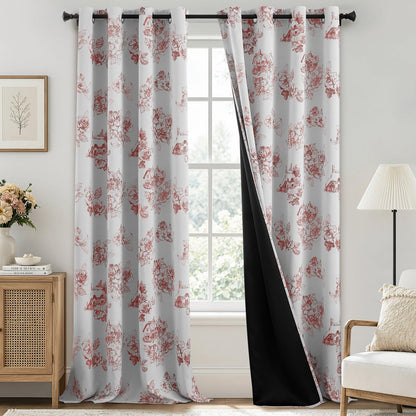 SimpleHome Cream 100% Blackout Curtains Room Darkening Living Room 84 Inch