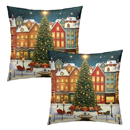 Fall Pillow Covers Autumn Leaf Throw Pillow Covers 18x18 Set of 2 Bohemian Floral Pillow Cases Thanksgiving Berry Pinecones Cushion Cases for Home Farmhouse Sofa Couch Patio